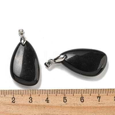 Natural Obsidian Pendants G-G147-02P-04-1