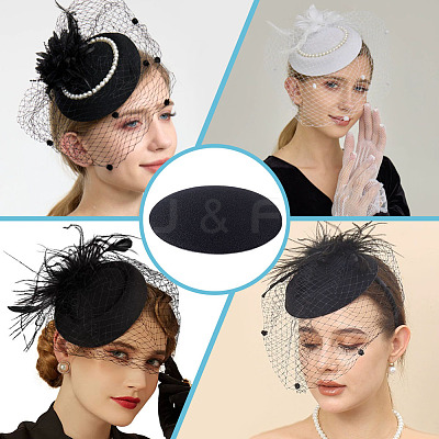 Cloth Round Fascinator Hat Base for Millinery Magic AJEW-WH0270-739B-1