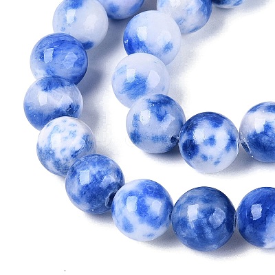 Natural Dyed Persian Jade Beads Strands G-Q609-12mm-01-1