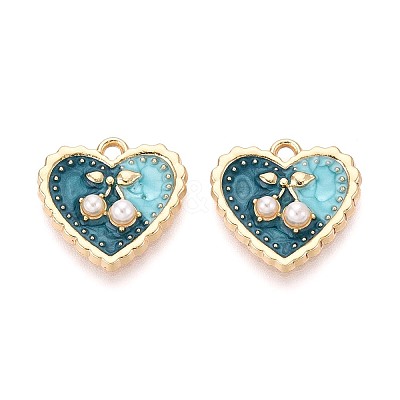 Alloy Enamel Pendants PALLOY-T092-38G-01-1