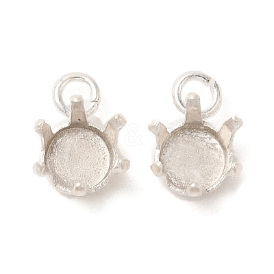 Ion Plating(IP) 304 Stainless Steel Charms Rhinestone Claw Settings STAS-U025-02C-S-1