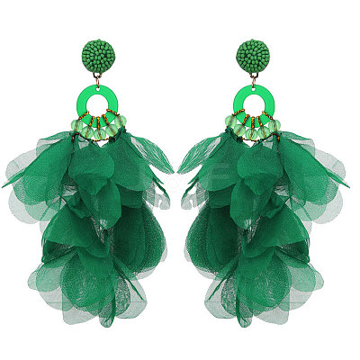 Alloy Acrylic Dangle Stud Earrings FS-WG3C6DF-05-1