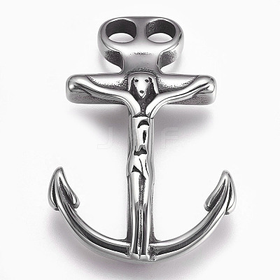 304 Stainless Steel Hook Clasps STAS-O114-074AS-1