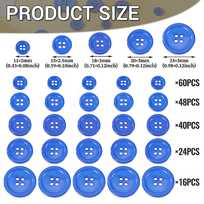 4-Hole Resin Buttons RESI-TA0004-11B-03-1