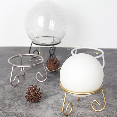 Iron Crystal Ball Base Display Stand AJEW-WH0258-745A-1