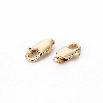 Brass Lobster Claw Clasps X-KK-Q765-004-NF-1