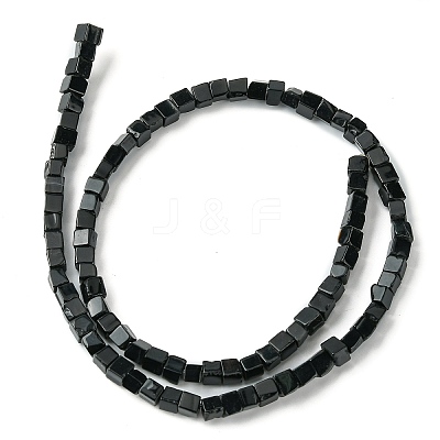 Natural Black Onyx Beads Strands G-D067-G01-1