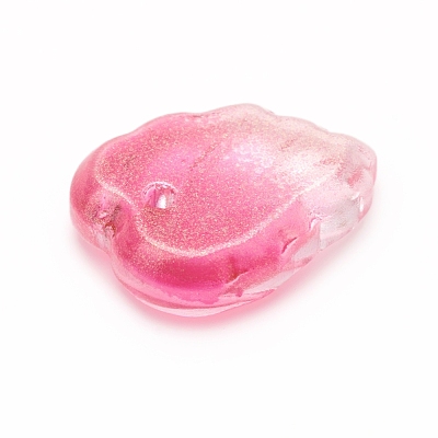 Two-Tone Transparent Glass Charms GLAA-H016-15-1