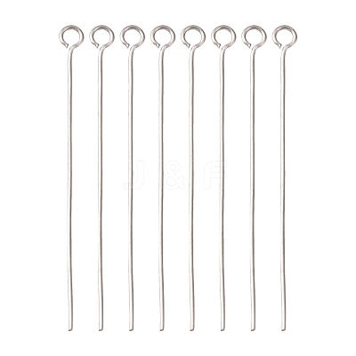Tarnish Resistant Stainless Steel Eye Pin Jewelry Findings X-STAS-E013-0.6x40mm-1