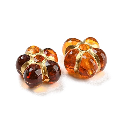 Plating Transparent Acrylic Beads X-OACR-A024-04C-1