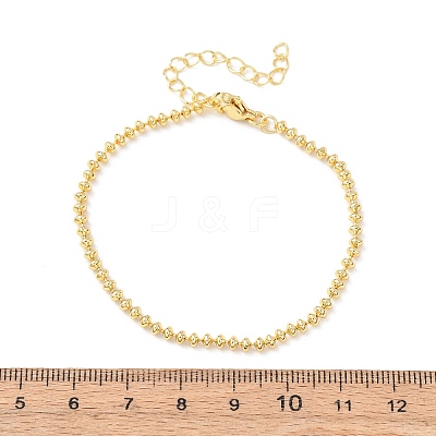 Brass Beaded Bracelets for Women BJEW-C140-20G-1