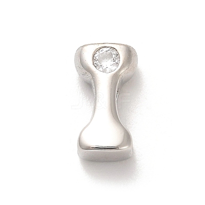 Rack Plating Brass Cubic Zirconia Beads KK-L210-008P-I-1