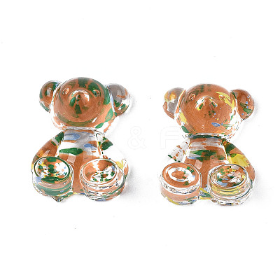 Spray Painted Transparent Acrylic Cabochons TACR-N006-71E-1