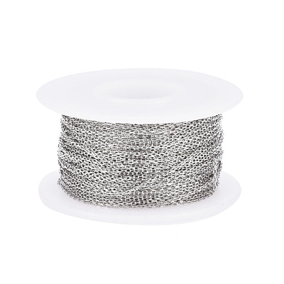 Tarnish Resistant 304 Stainless Steel Cable Chains CHS-D004-01P-1