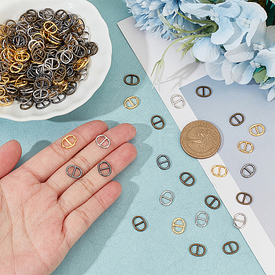 240Pcs 4 Colors Alloy Buckle Clasps FIND-FG0002-85-1