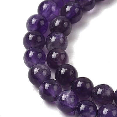 Natural Amethyst Beads Strands G-A274-C01-6mm-01-1