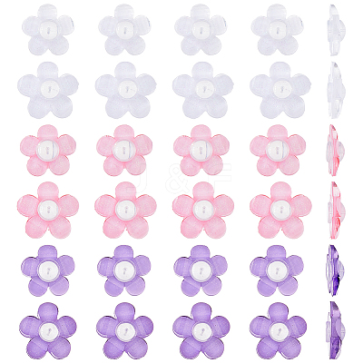 30Pcs 6 Styles Acrylic Ear Nuts FIND-HS0002-41-1