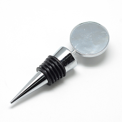 Zinc Alloy Wine Bottle Stoppers Cabochon Settings MAK-R022-02-1