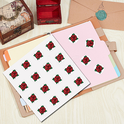 8 Sheets Plastic Waterproof Self-Adhesive Picture Stickers DIY-WH0428-088-1