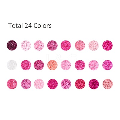 288G 24 Colors Glass Seed Beads SEED-JQ0005-01G-2mm-1