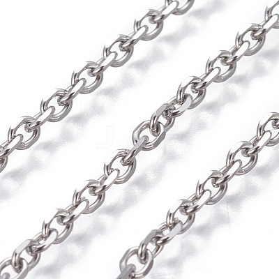 Tarnish Resistant 304 Stainless Steel Cable Chains CHS-P007-27P-04-1