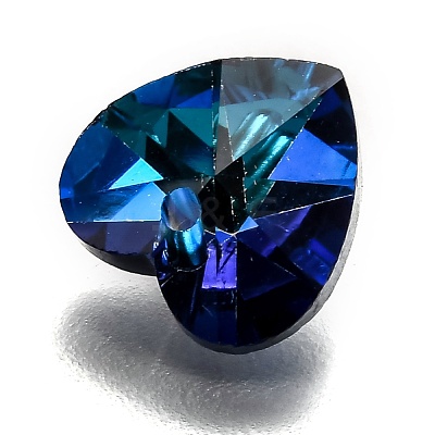 Electroplate Glass Charms X-G030V10mm-001MB-1