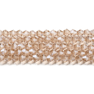 Transparent Electroplate Glass Beads Strands EGLA-A039-T2mm-A12-1