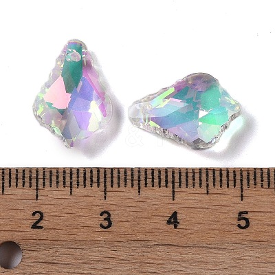 AB Color Plated Electroplate Glass Pendants EGLA-O003-06C-12-1