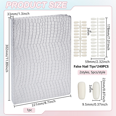2 Sets 2 Styles Plastic False Nail MRMJ-BC0003-50C-1