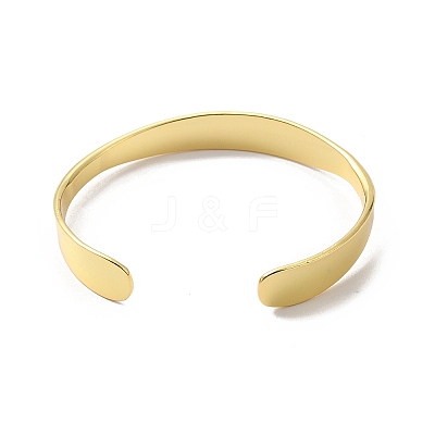Rack Plating Brass Cuff Bangles BJEW-A137-03G-1
