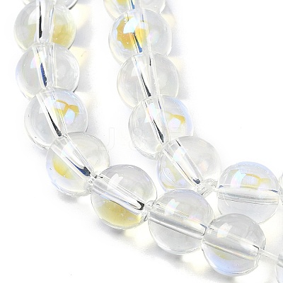Electroplate Glass Beads Strands EGLA-Q062-8mm-A08-1