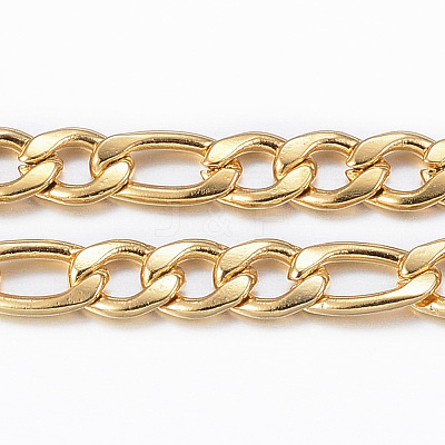 3.28 Feet Ion Plating(IP) 304 Stainless Steel Figaro Chains X-CHS-H009-32G-1