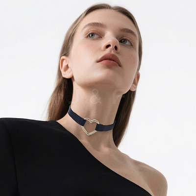 5Pcs 5 Styles Alloy Pendant Imitation Leather Cord Layer Necklaces NJEW-CL0005-15-1