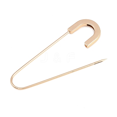 Alloy Extra Large Safety Pin Brooches PALLOY-P333-02G-1
