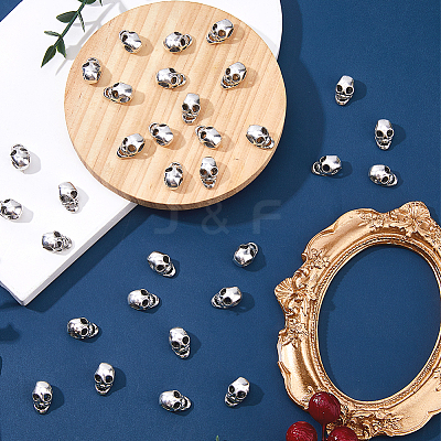 60Pcs Halloween Theme Tibetan Style Alloy Beads FIND-DC0006-25-1