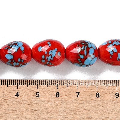 Handmade Lampwork Beads Strands LAMP-Q036-08D-1
