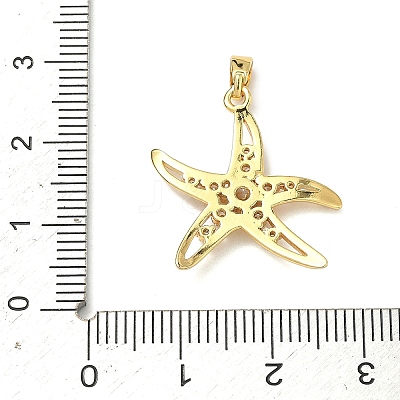 Brass Micro Pave Clear Cubic Zirconia Pendants KK-H254-12G-1