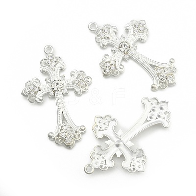 Alloy Rhinestone Cross Big Pendants LS-ALRI-1475-S-RS-1