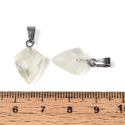 Natural Lemon Quartz Pendants G-N349-18P-05-1
