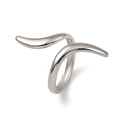 Non-Tarnish 304 Stainless Steel Open Cuff Rings X-RJEW-Z018-02P-1