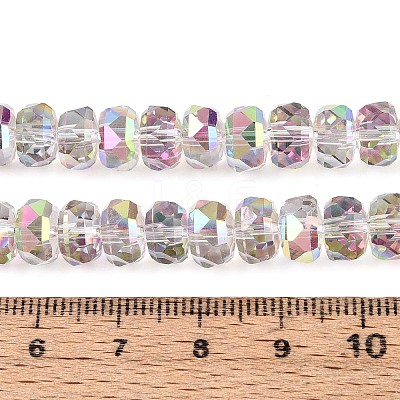 Electroplate Transparent Glass Beads Strands EGLA-N022-04A-D18-1