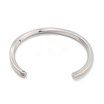 304 Stainless Steel Cuff Bangles for Women BJEW-K252-05P-1