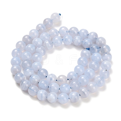 Natural Blue Lace Agate Beads Strands G-L634-B02-6mm-1