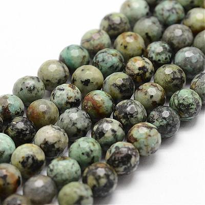Natural African Turquoise(Jasper) Beads Strands G-D840-15-10mm-1