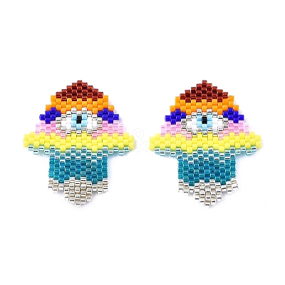 Handmade Seed Beads Pendants SEED-I012-37-1