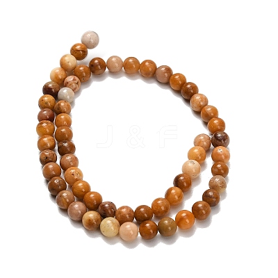 Natural Agate Beads Strands G-F820-K07-6mm-1