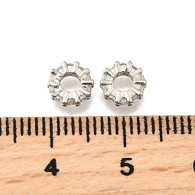 Brass Micro Pave Clear Cubic Zirconia Beads KK-K300-02B-P-1