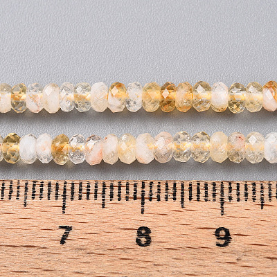 Natural Citrine(Heated) Beads Strands G-T141-43-1