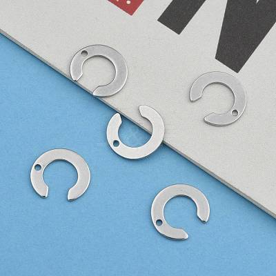 Tarnish Resistant 304 Stainless Steel Letter Charms STAS-O072-C-1