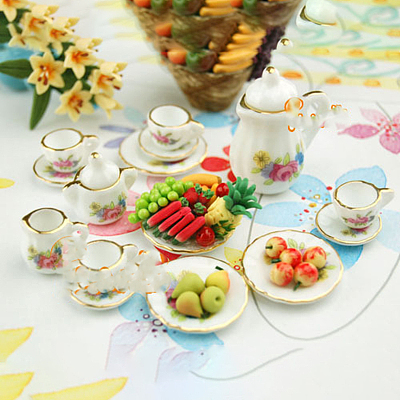 Mini Ceramic Tea Sets BOTT-PW0002-119D-1